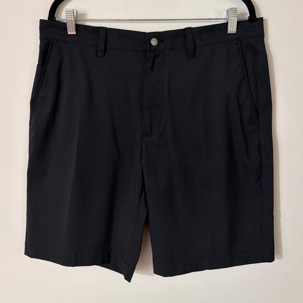 Callaway Mens Optimum Performance Golf Shorts Black Size 34 Stretch Flat Front